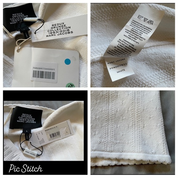MARC JACOBS GRUNGE REDUX White Sweater Tank NWT L 90s Heaven pointelle - Picture 7 of 12